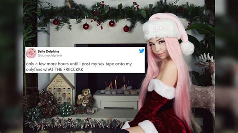 belle delphine naked|Christmas sex tape